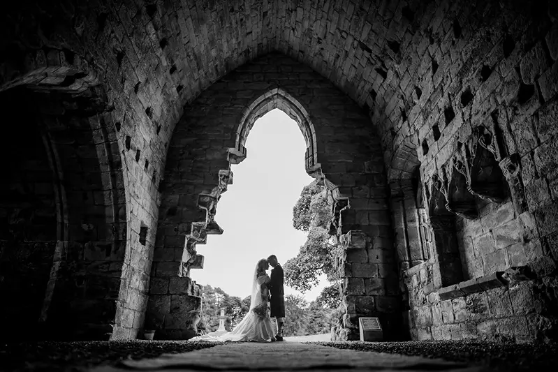 Among the ruins wedding in Scotland