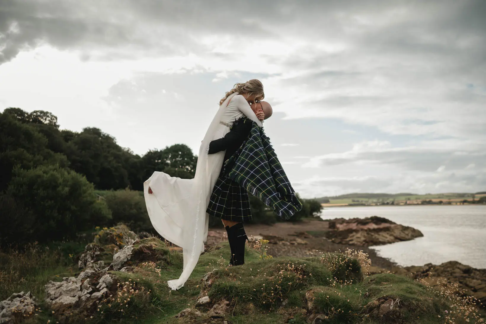 By the water wedding in Scotland